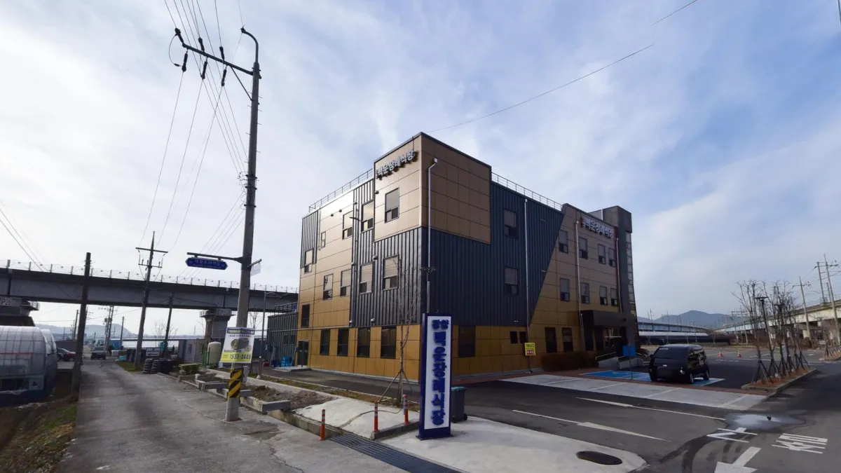 광양백운장례식장 입구 전경