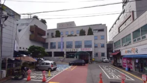 오산한국병원장례식장 입구 전경