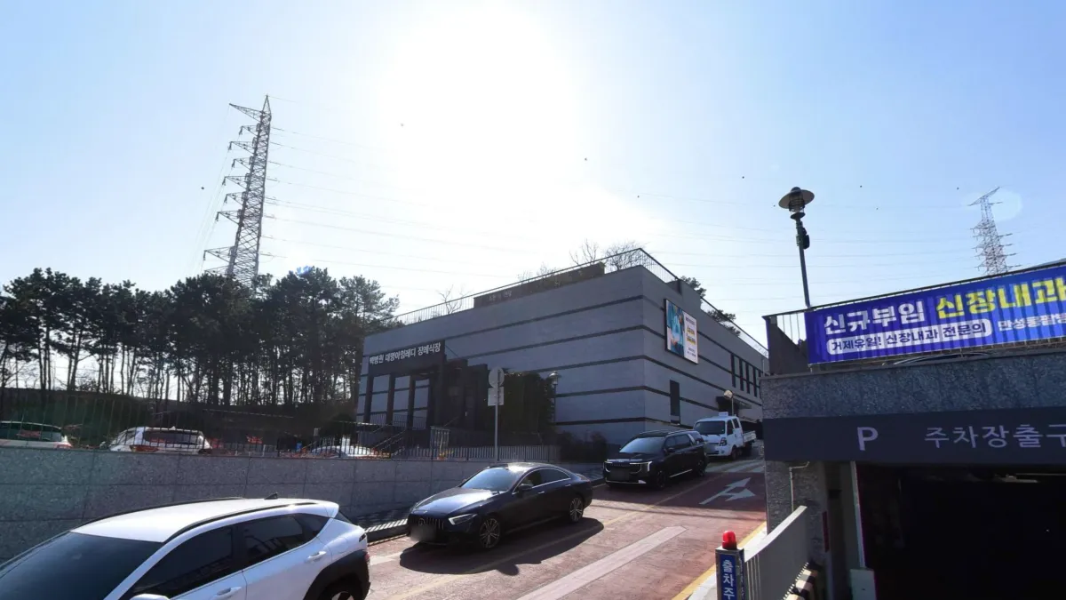 거제백병원대명아임레디장례식장 입구 전경