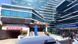 광주병원장례식장 입구 전경