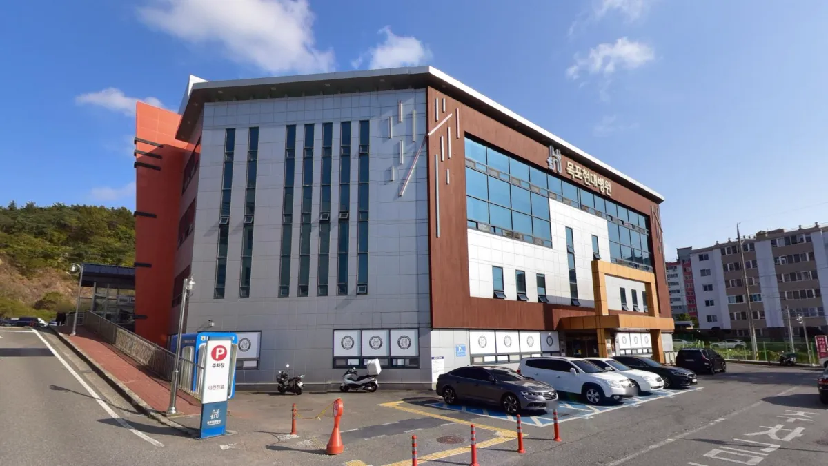 목포현대병원장례식장 입구 전경